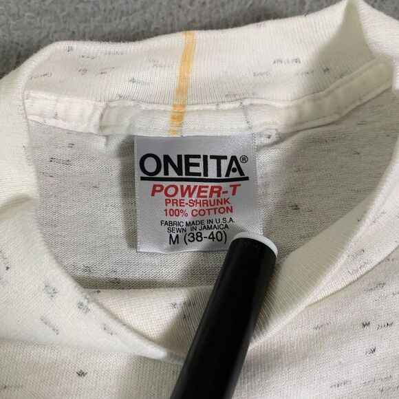 Vintage Santa Cruz T-Shirt Mens Medium Oneita Power-T 90s Art Fish Graphic Tee - Picture 2 of 9